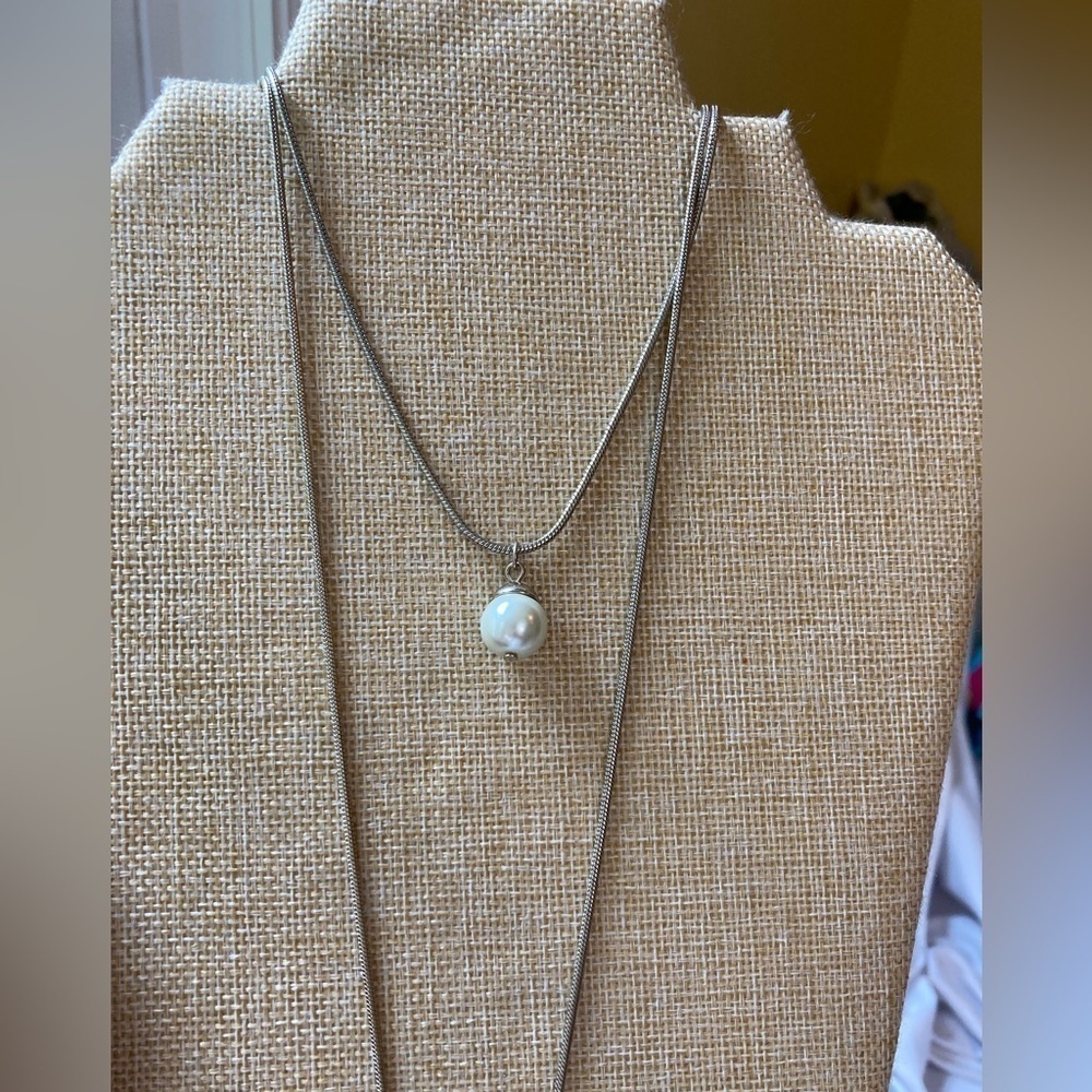 White House‎ Black Market Convertible Necklace with Faux Pearls - Picture 4 of 9